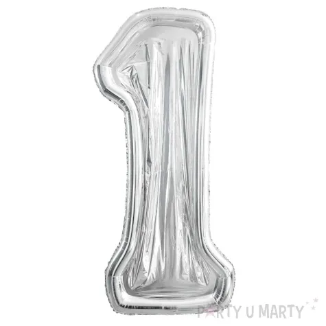 forma na balony cyfra 1 srebrny partydeco 53 dgt