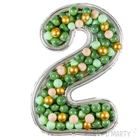forma na balony cyfra 2 srebrny partydeco 53 dgt