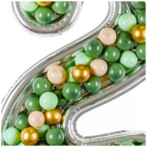 forma na balony cyfra 2 srebrny partydeco 53 dgt