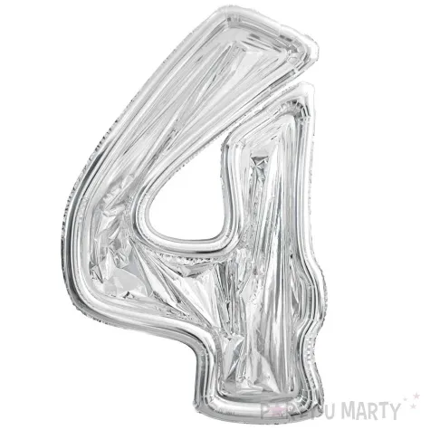 forma na balony cyfra 4 srebrny partydeco 53 dgt