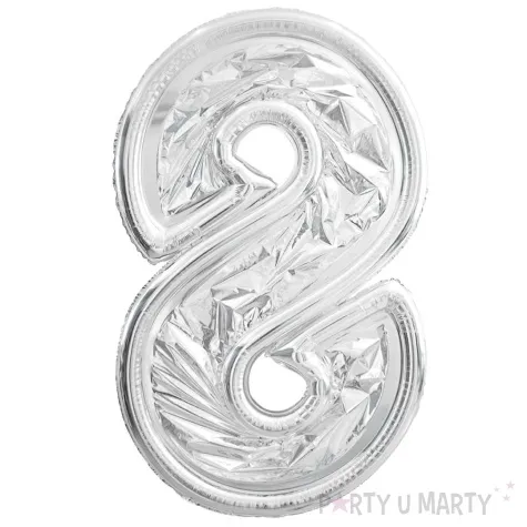 forma na balony cyfra 8 srebrny partydeco 53 dgt