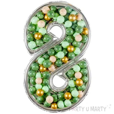forma na balony cyfra 8 srebrny partydeco 53 dgt