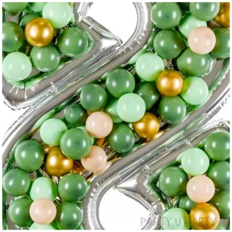 forma na balony cyfra 8 srebrny partydeco 53 dgt