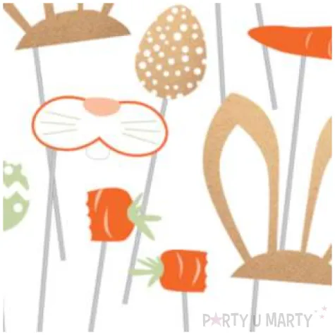 fotogadzet kroliczki wielkanocne z pisanka amscan 28x14 cm 10 szt