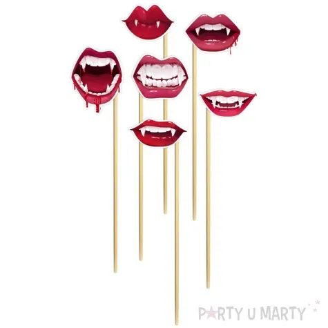 fotogadzet patyczki halloween krwawe usta 6 szt