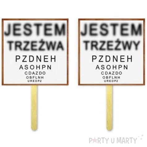 fotogadzet patyczki jestem trzezwy trzezwa 2 szt