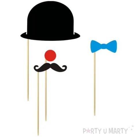 fotogadzet patyczki klaun z wasem 4 szt