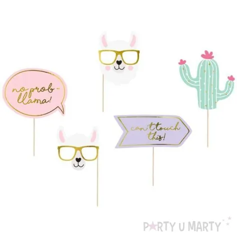 fotogadzet patyczki lama mix partydeco 5 szt