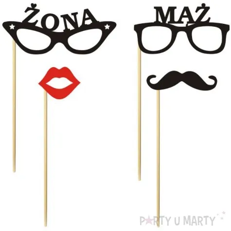 fotogadzet patyczki maz zona okulary 4 szt