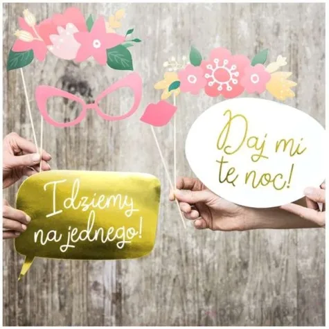 fotogadzet patyczki slub 2 mix partydeco 12 szt