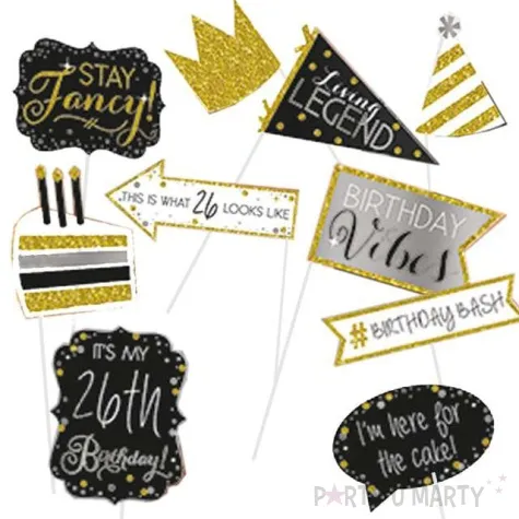 fotogadzet patyczki sparkling celebrations gold amscan 13 szt