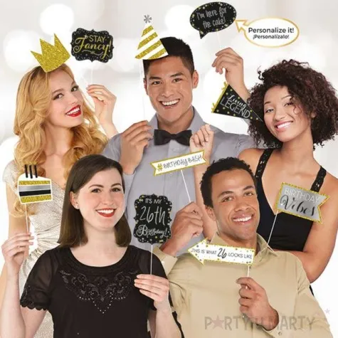 fotogadzet patyczki sparkling celebrations gold amscan 13 szt