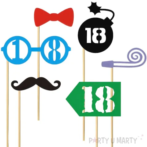 fotogadzet patyczki urodziny 18 on 6 szt
