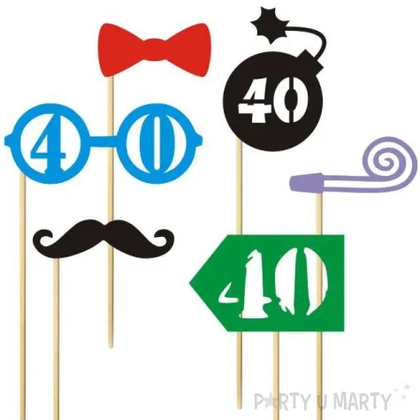 fotogadzet patyczki urodziny 40 on 6 szt