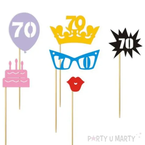 fotogadzet patyczki urodziny 70 ona 6 szt