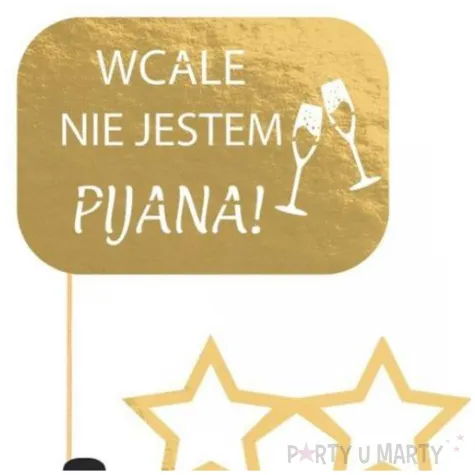 fotogadzet patyczki wieczor panienski przyszla zona zloty papier czarny dekolo 8 szt