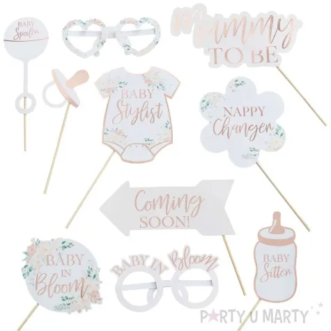 fotogadzety patyczki baby shower baby in bloom amscan 10 szt