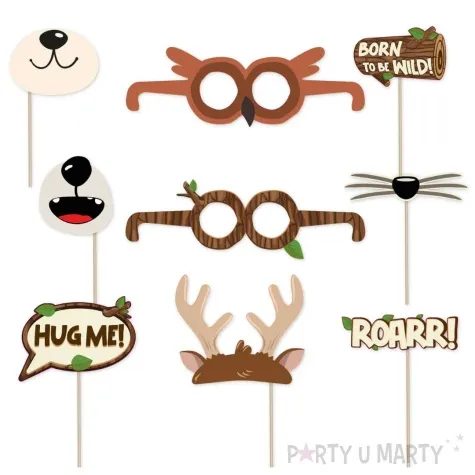 fotogadzety patyczki zwierzeta lesni przyjaciele partypal 9 szt
