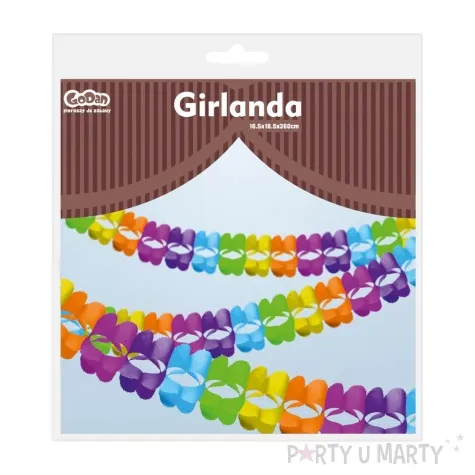 girlanda azurowe kwiaty teczowa godan 360 cm