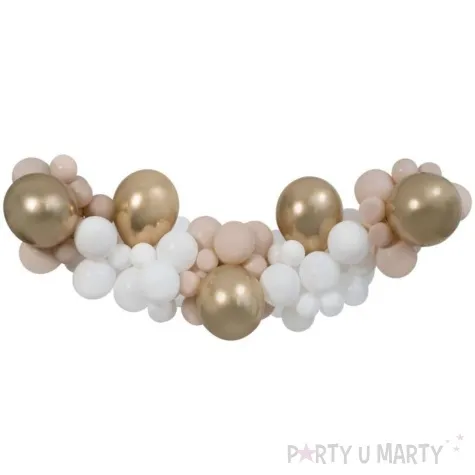 girlanda balonowa bialo szampanski latte gemar 65 szt