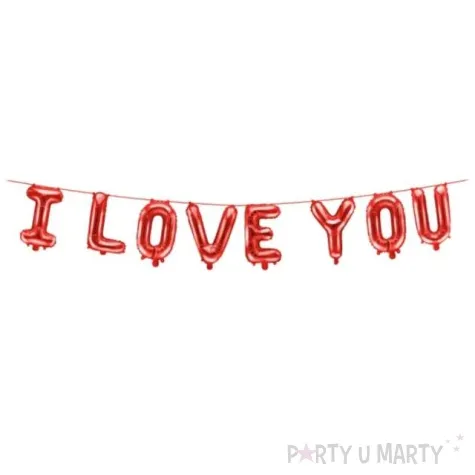 girlanda balonowa i love you czerwona partydeco 210 cm