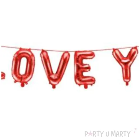 girlanda balonowa i love you czerwona partydeco 210 cm
