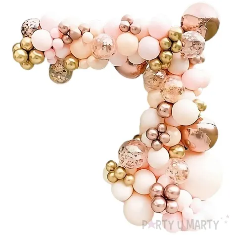 girlanda balonowa imprezowa rozowe zloto jix 100 szt