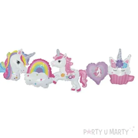 girlanda balonowa jednorozce jix 96 cm