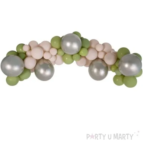 girlanda balonowa oliwkowo szampanski latte gemar 65 szt