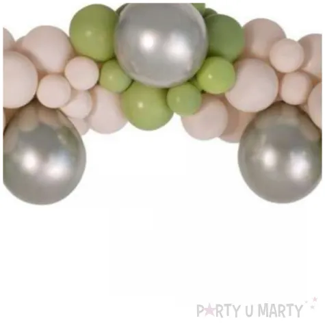 girlanda balonowa oliwkowo szampanski latte gemar 65 szt