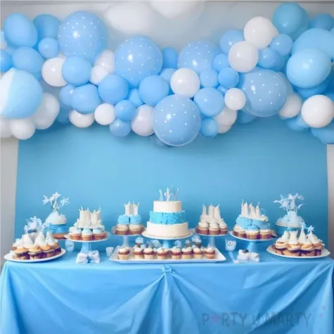 girlanda balonowa pastelowy blekit gemar 65 szt