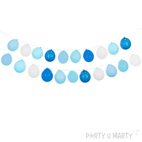 girlanda balonowa pastelowy blekit partydeco 20 szt
