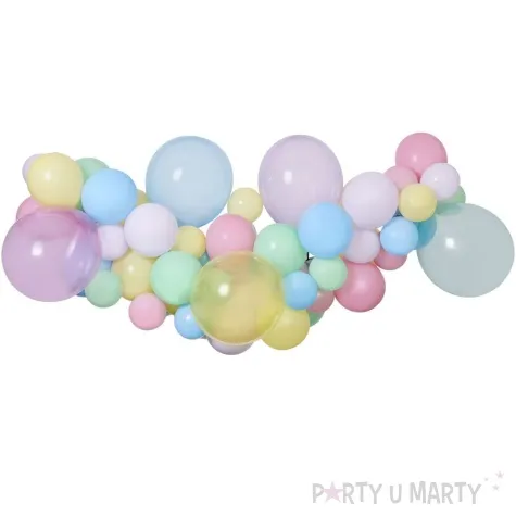 girlanda balonowa pastelowy mix gemar 65 szt