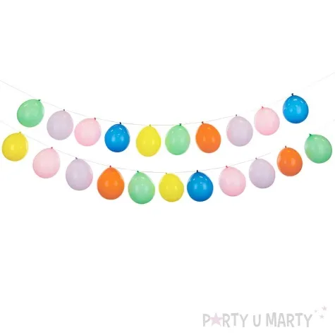 girlanda balonowa pastelowy mix partydeco 20 szt
