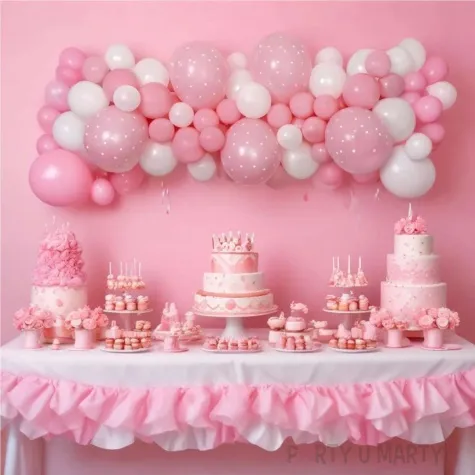 girlanda balonowa pastelowy roz gemar 65 szt