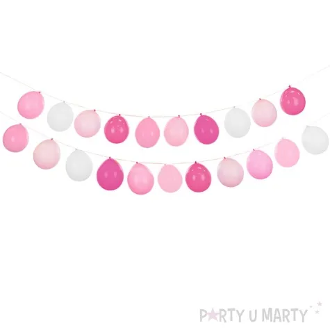 girlanda balonowa pastelowy roz partydeco 20 szt