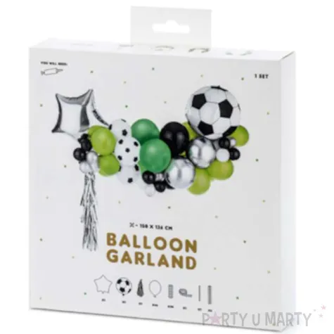 girlanda balonowa pilkarski mix partydeco 150 x 126 cm 52 szt