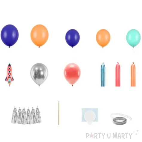 girlanda balonowa rakieta mix partydeco 154x130 cm