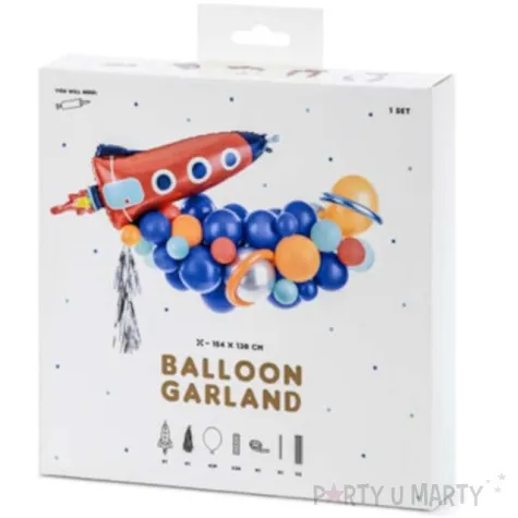 girlanda balonowa rakieta mix partydeco 154x130 cm