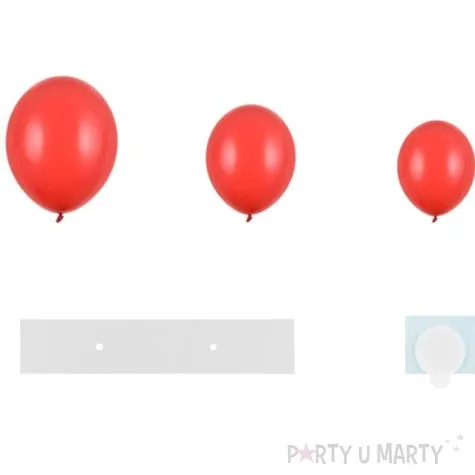 girlanda balonowa serce czerwona partydeco 166 x 160 cm 68 szt