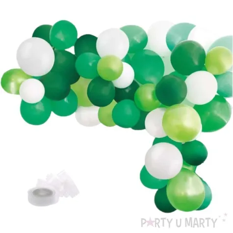 girlanda balonowa zielono bialy mix unique 200 cm