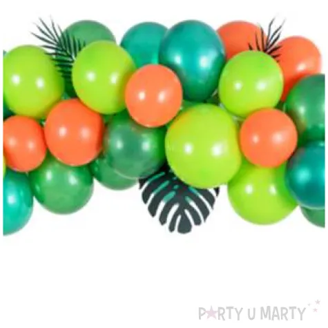 girlanda balonowa zielony dinozaur partydeco zestaw 60szt