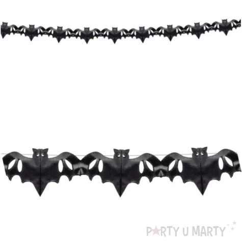 girlanda bibulowa nietoperze czarna partydeco 400 cm
