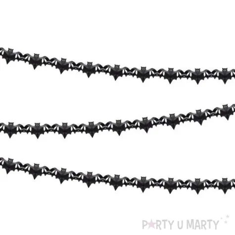 girlanda bibulowa nietoperze czarna partydeco 400 cm