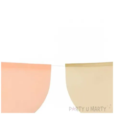 girlanda bibulowa polokregi bezowy rozowy partydeco 3 m