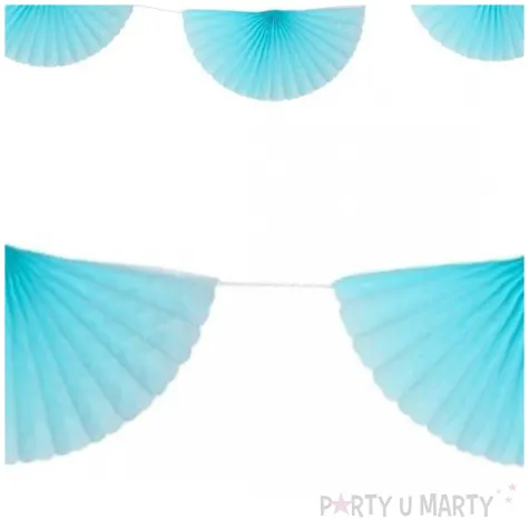 girlanda bibulowa rozety blekitna godan 300 cm