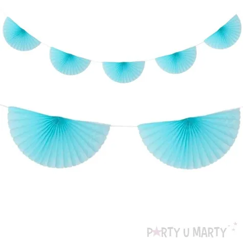 girlanda bibulowa rozety blekitna godan 300 cm