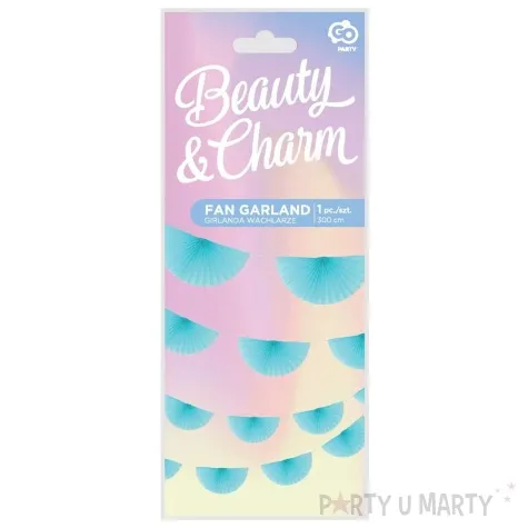 girlanda bibulowa rozety blekitna godan 300 cm