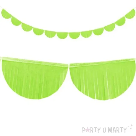 girlanda bibulowe fredzle zielone jabluszko partydeco 3m