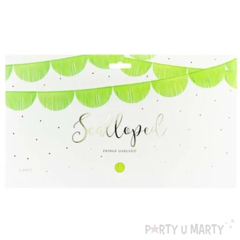 girlanda bibulowe fredzle zielone jabluszko partydeco 3m